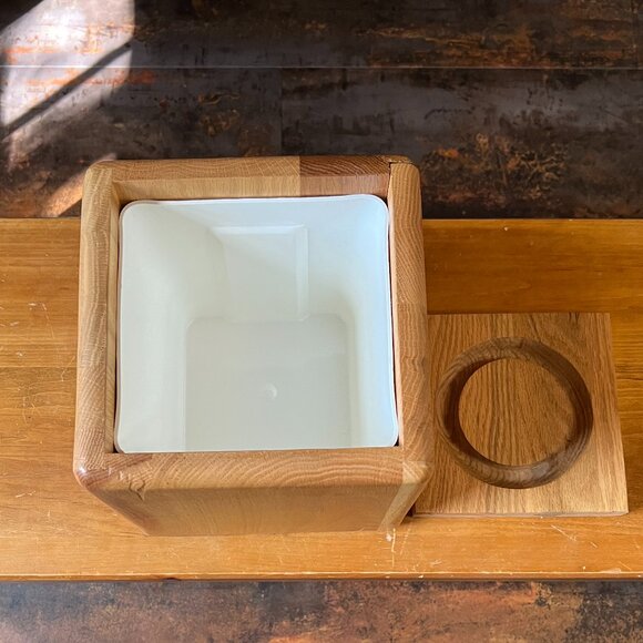 Vintage Butcher Block Ice Bucket - Picture 8 of 12